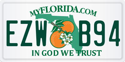 FL license plate EZWB94