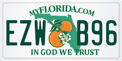 FL license plate EZWB96