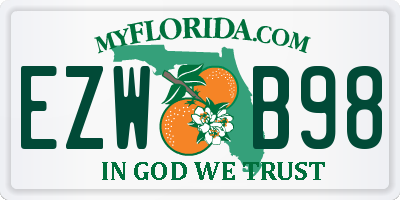 FL license plate EZWB98