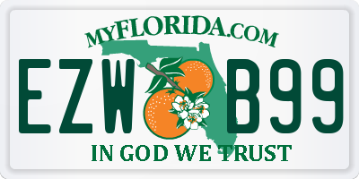 FL license plate EZWB99