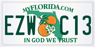 FL license plate EZWC13