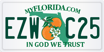 FL license plate EZWC25