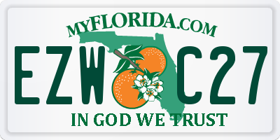 FL license plate EZWC27