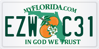 FL license plate EZWC31