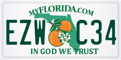 FL license plate EZWC34