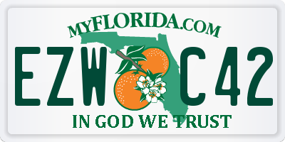 FL license plate EZWC42