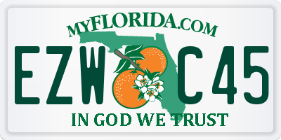 FL license plate EZWC45