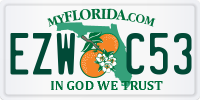 FL license plate EZWC53