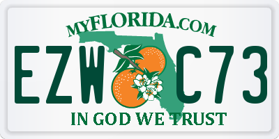 FL license plate EZWC73