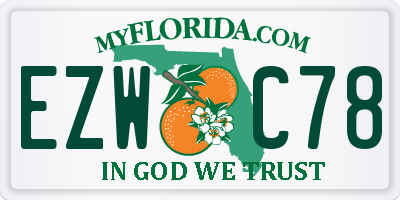 FL license plate EZWC78