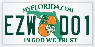 FL license plate EZWD01