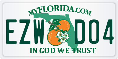 FL license plate EZWD04