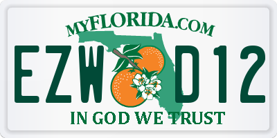 FL license plate EZWD12