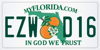 FL license plate EZWD16