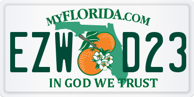 FL license plate EZWD23