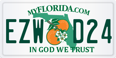 FL license plate EZWD24