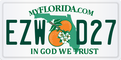 FL license plate EZWD27