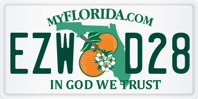 FL license plate EZWD28