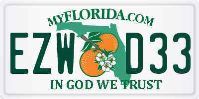 FL license plate EZWD33