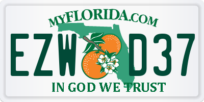 FL license plate EZWD37