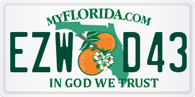 FL license plate EZWD43