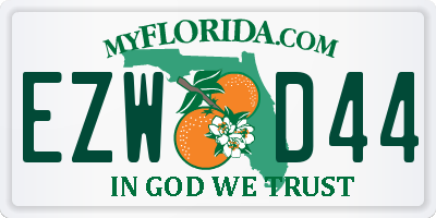 FL license plate EZWD44