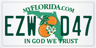 FL license plate EZWD47