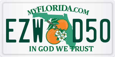 FL license plate EZWD50