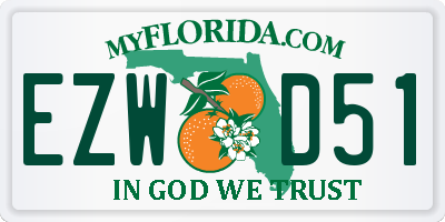 FL license plate EZWD51