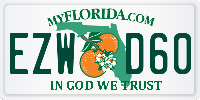 FL license plate EZWD60