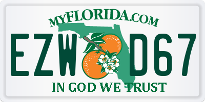 FL license plate EZWD67