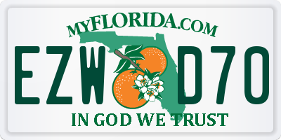 FL license plate EZWD70