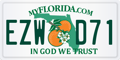 FL license plate EZWD71