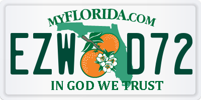 FL license plate EZWD72