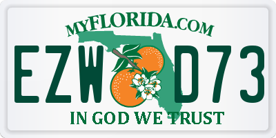 FL license plate EZWD73