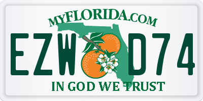 FL license plate EZWD74