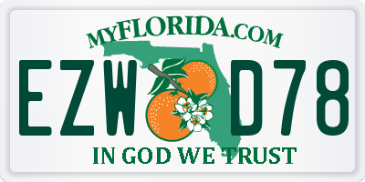 FL license plate EZWD78