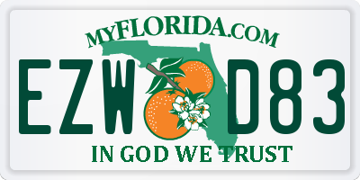 FL license plate EZWD83