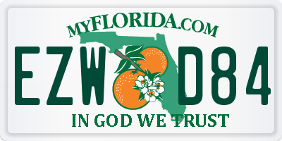 FL license plate EZWD84