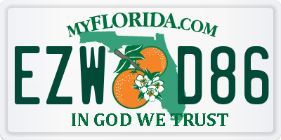 FL license plate EZWD86