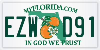 FL license plate EZWD91