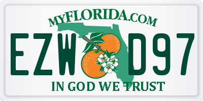 FL license plate EZWD97