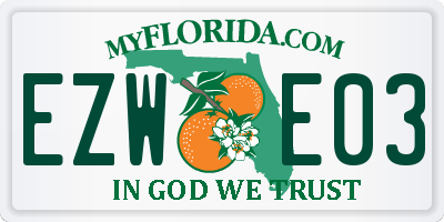 FL license plate EZWE03