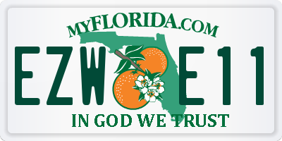 FL license plate EZWE11