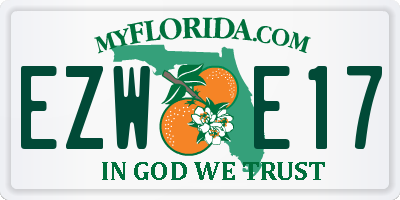 FL license plate EZWE17