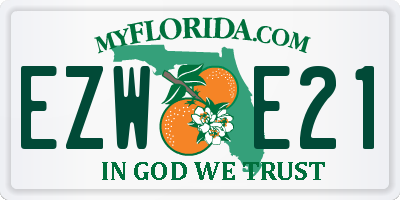 FL license plate EZWE21