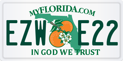 FL license plate EZWE22