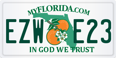 FL license plate EZWE23