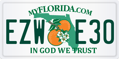 FL license plate EZWE30