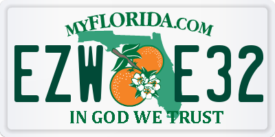 FL license plate EZWE32